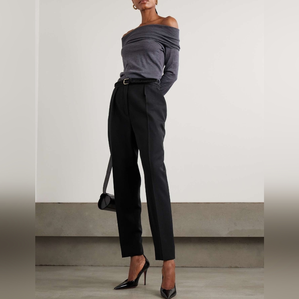 《 Balmain 》Vintage Pleated Wool Trousers